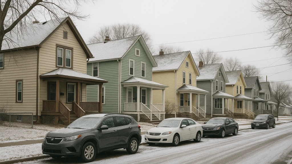 Older homes on a dense residential street in the Payne-Phalen neighborhood of Saint Paul